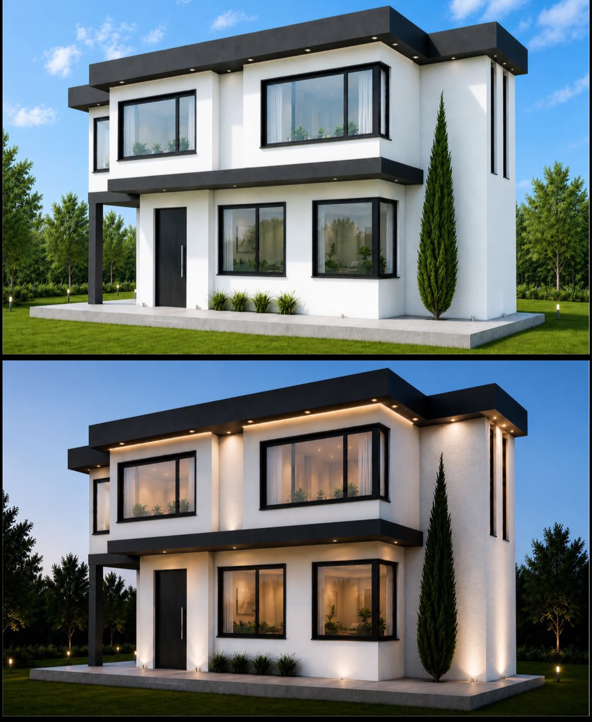 Casa moderna de tres dormitorios